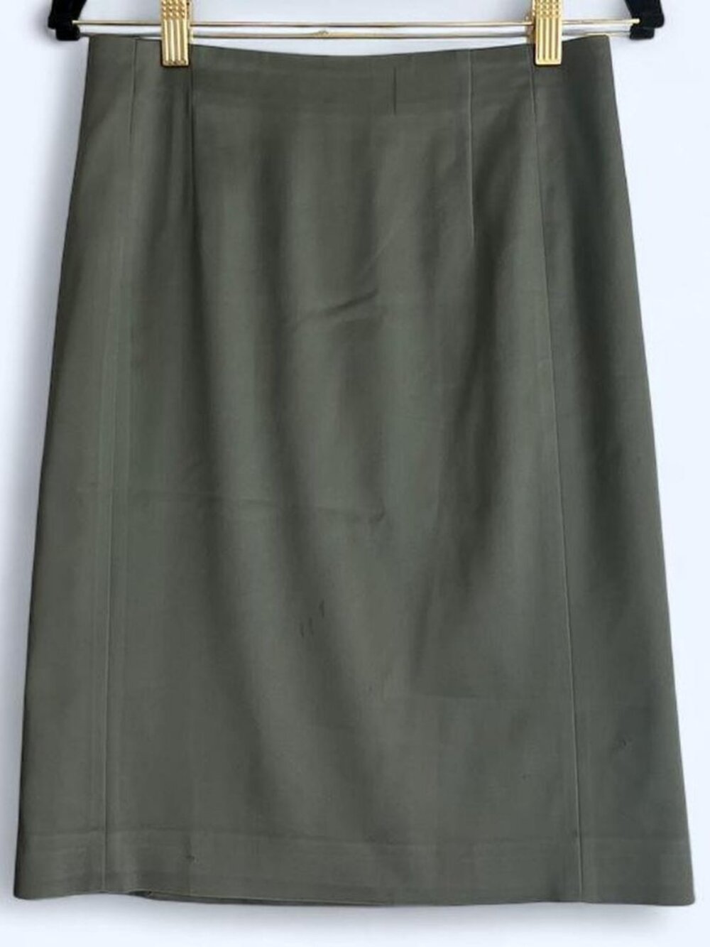 Acne Studios olive satin midi skirt EU34